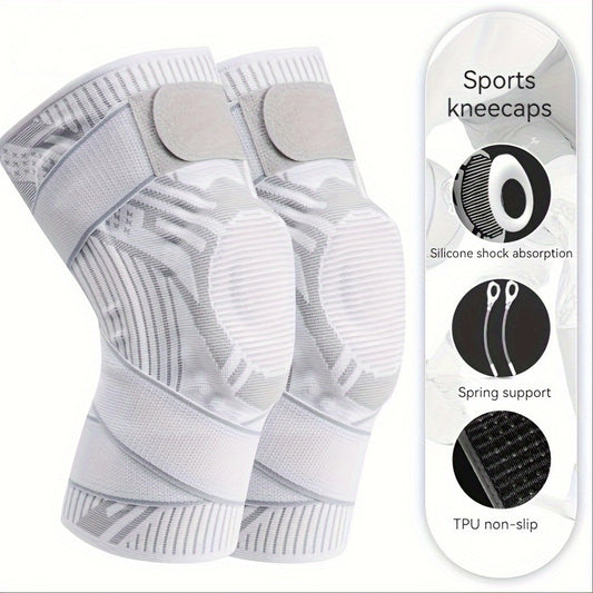 Professional Knee Braces, Full-Wrap Knee Brace, Compression Knee Sleeves with Patella Gel Pad & Side Stabilizers