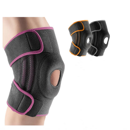 Knee Brace, Open-Type Knee Brace, Adjustable Knee Support with Patella Gel Pad & Side Spring Stabilizers